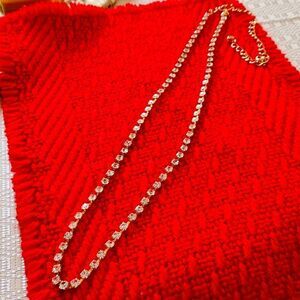 Vintage square rhinestone  necklace